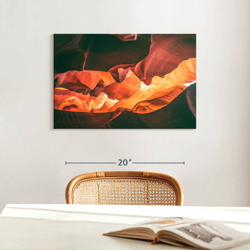 Avery, paysage abstrait, canyon, H 16 po x l 24 po