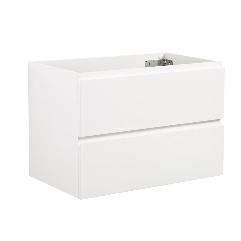 Armoire murale 30 W - 201 sans lavabo en blanc, option de rangement supplémentaire de 20%, fonctionnement silencieux des tiroirs, conception blanche montée sans 30 W-201, plus d'espace, tiroirs, salle de bain moderne