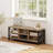 Rustic Shoe Bench Storage Adjustable Shelves-109309407
