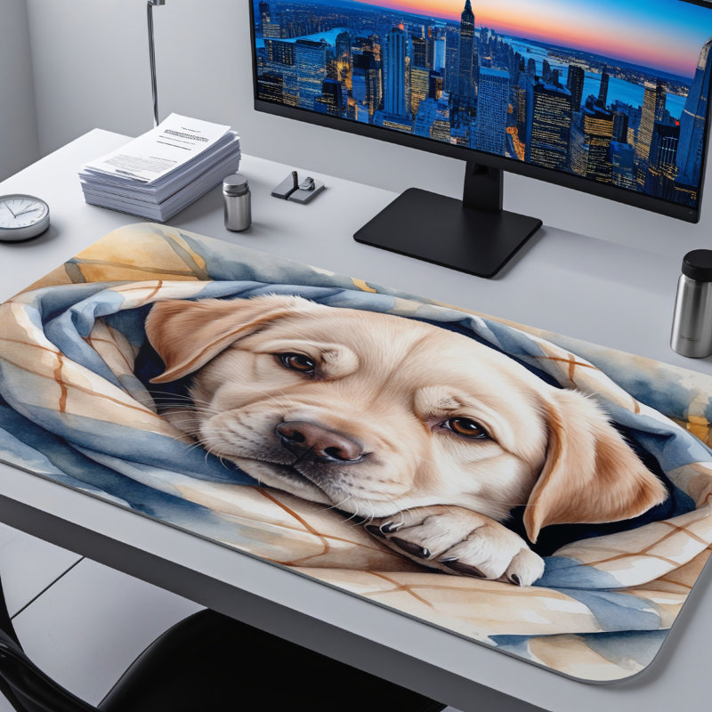 Polyester Desk Pad, 14.4x12.1
