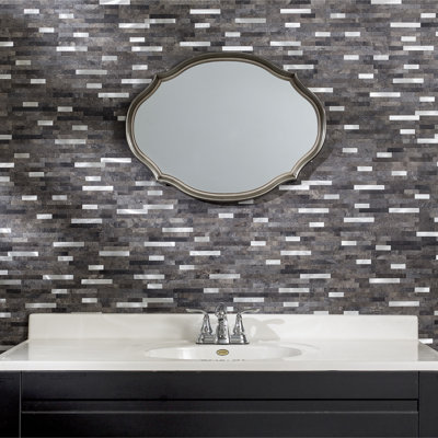 Aspect Peel and Stick Collage Tile in Oyster (15 Sq Ft Kit)