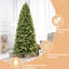 Arbre de Noël de 48 pouces avec 527 branches Dense Lifelike + pe, 150 lumières blanches douces, arbre à charnières en métal robuste de 4 pi facile à assembler, pointes réalistes, lumières DEL brillantes, installation rapide
