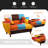 Kahdeem Upholstered 71.6'' Reclining Sleeper Sofa
