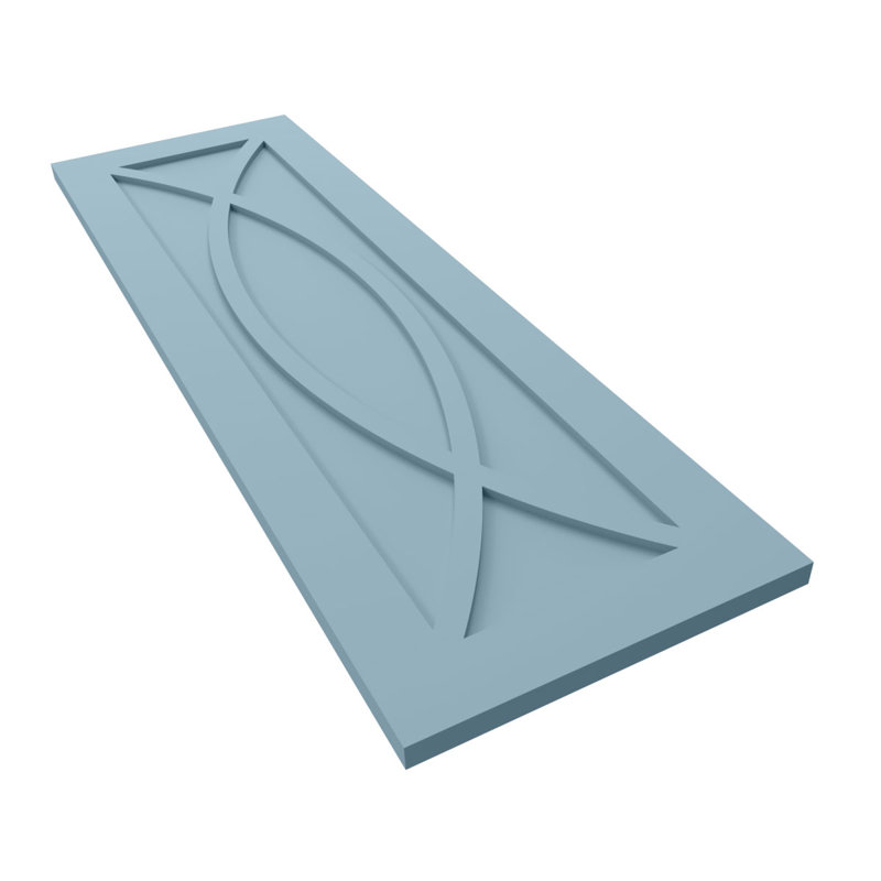 Volets de style moderne EnduraCore Composite Rosa, Bleu paisible, L 15 po, H 66 po