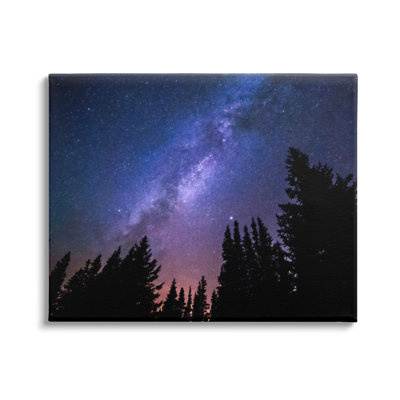 " Deep Blue & Purple Galaxy Sky Stars Woodlands Border " by Alpenglow Workshop