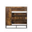 Armoire de rangement rustique pour chaussures avec 2 tiroirs rabattables et armoire latérale