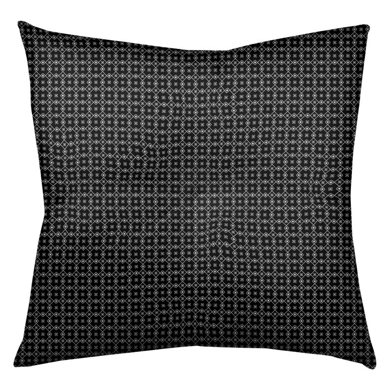 Coussin Katelyn Elizabeth, 30 po x 30 po, Noir / blanc