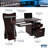 Stylish Computer Desk With Storage, Chocolate