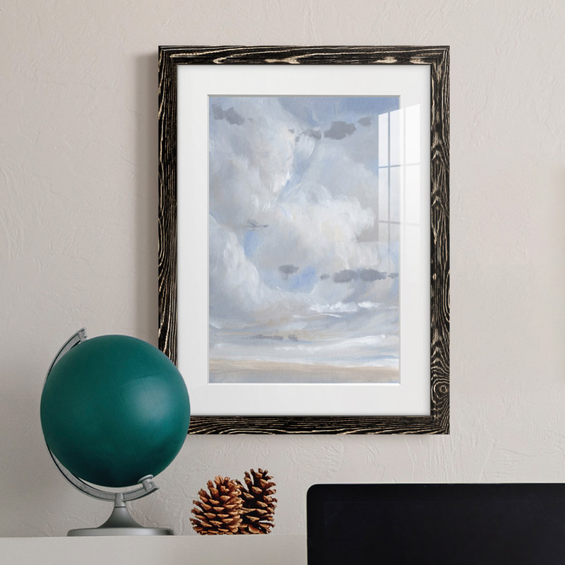 Toile encadrée de qualité supérieure bleu ciel II - prête à être accrochée, H 24 po x l 20 po, Toile encadrée noire