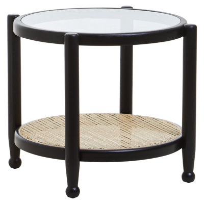 Amogh Glass Top End Table
