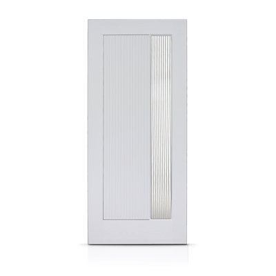 Modern Exterior Fiberglass Front Entry Door Slab with Designer Decorative Glass Door Slab Only