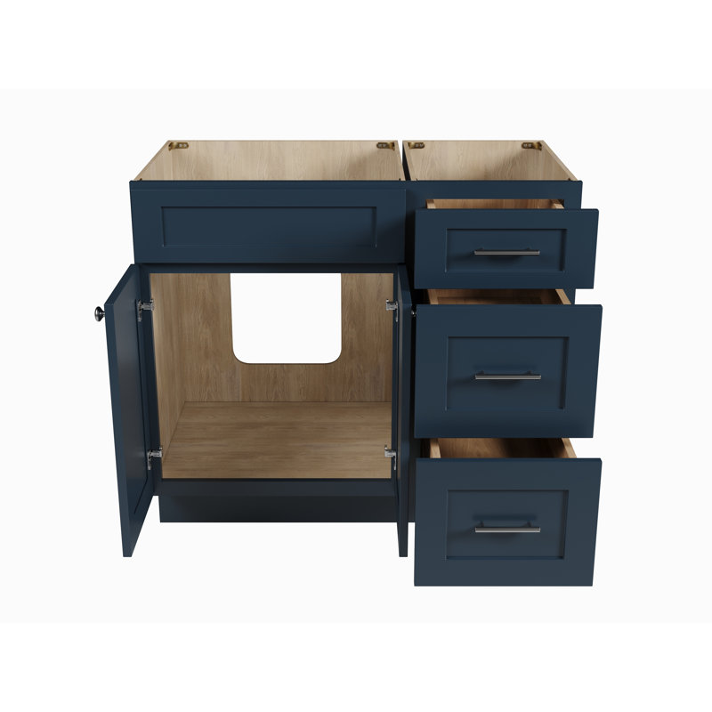 Meuble-lavabo simple 39 po avec tiroir Disar, Bleu