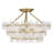 Wright 4-Light Brushed Gold Semi-Flush Mount