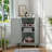 Grey Bathroom Cabinet Triangle Corner Storage Cabinet With Adjustable Shelf Modern Style Mdf Board-944444573