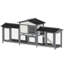 Large Rabbit Hutch 2Tier Wooden Ramp 230 x 53 x 935cm Light Grey