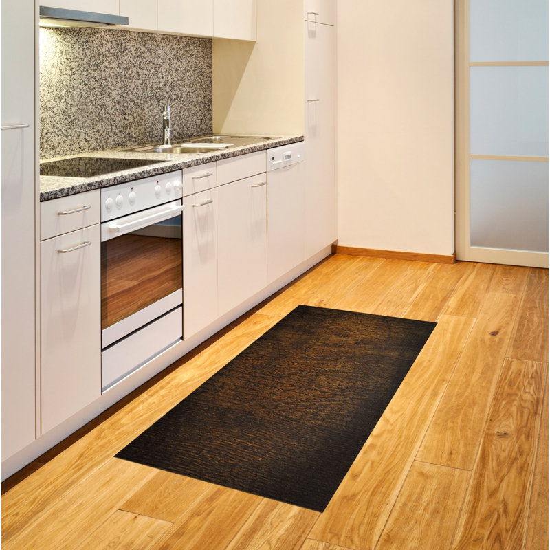 Wooden Print High Density Long Fiber Poly Threads Decorative Area Rug Carpet, Rectangle 2'7" x 5'