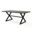 Table de salle à manger en aluminium avec cadre en acier Rolando (table incluse seulement)