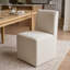 Ensemble de table de salle à manger extensible 72 "à 104" avec table en placage de bois véritable et chaises en mélange de lin-133948653-133948654