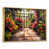 Toile avec cadre flottant or