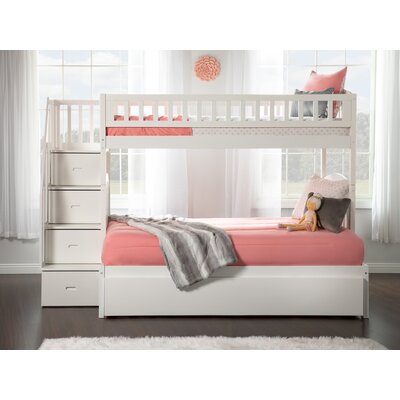 Jaxson Twin Over Full Solid Wood Staircase Bunk Bed with Trundle by Viv + Raeâ¢ -  4FA205044E2A478EBCF4047C316DC868