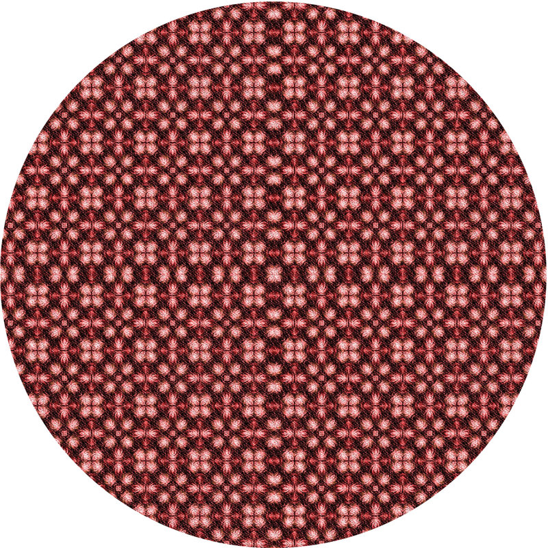 Geometric Indoor Rug, Round 7'