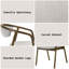 Élégant fauteuil de salle à manger rembourré en chenille gris avec structure en bois d'hévéa massif et rembourrage confortable, parfait pour les maisons modernes.