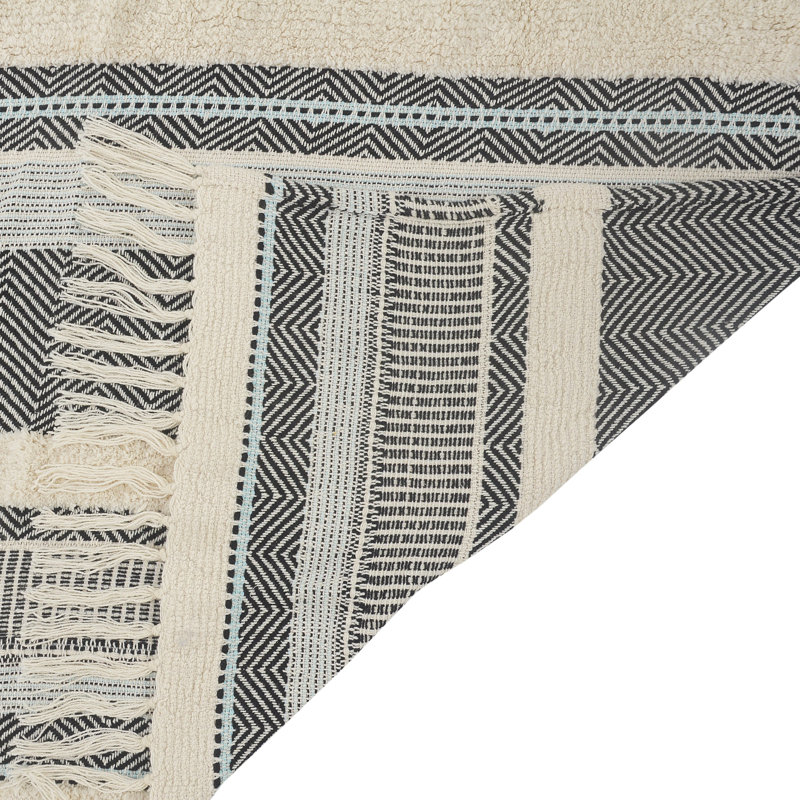 Organic Cotton Herringbone Striped Throw Blanket, 50" x 60", Multi