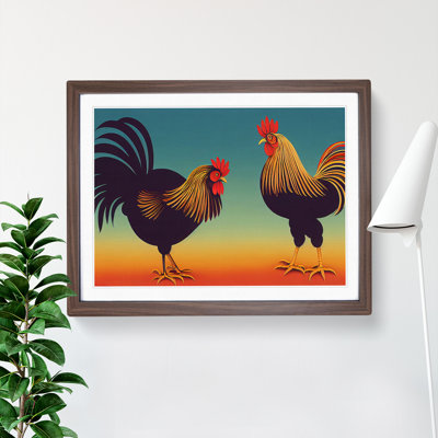 The Two Roosters - Single Picture Frame Print