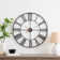Solange Round Metal Farmhouse Wall Clock
