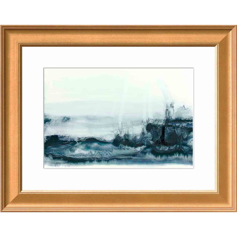 «Rip Current I» par Ethan Harper - peinture encadrée, H 14,86 po x l 18,86 po x P 0,85 po, Or antique