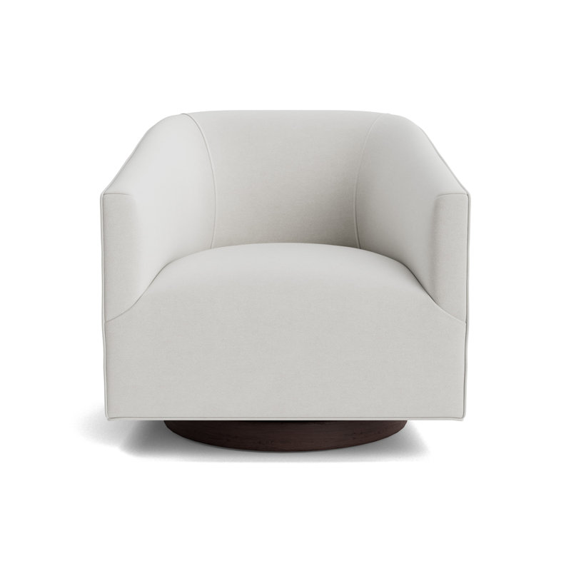 Cooper Full Swivel Chair, Performance Velvet - Silver, Java