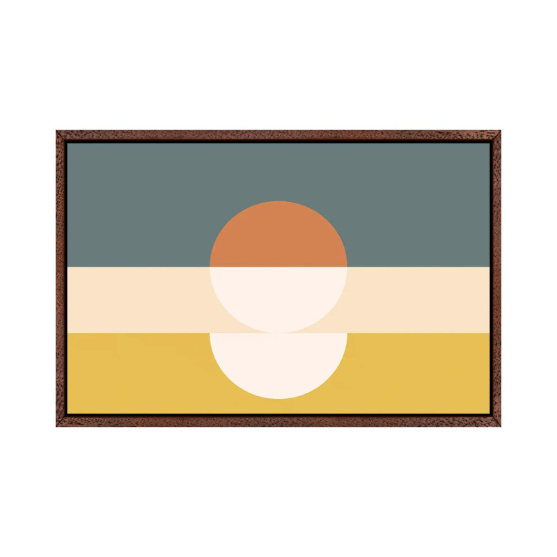 Abstract II - Print on Canvas, Brown Framed, 152.5 cm H x 101.5 cm W