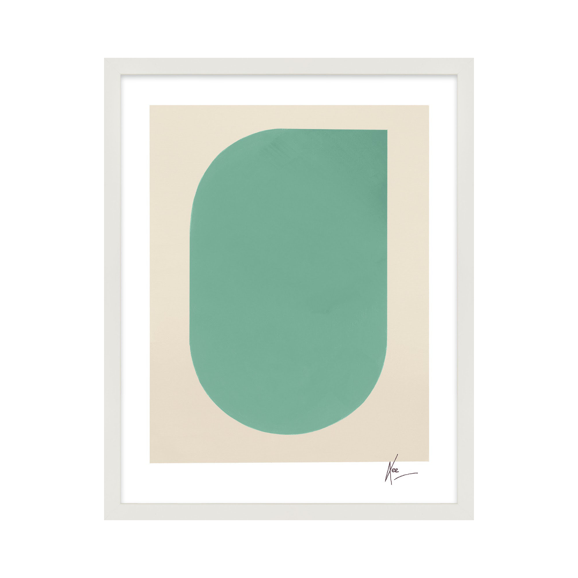 Keyhole 5 by Lee Lessem, 50" H x 40" W x 1.25" D, White Framed