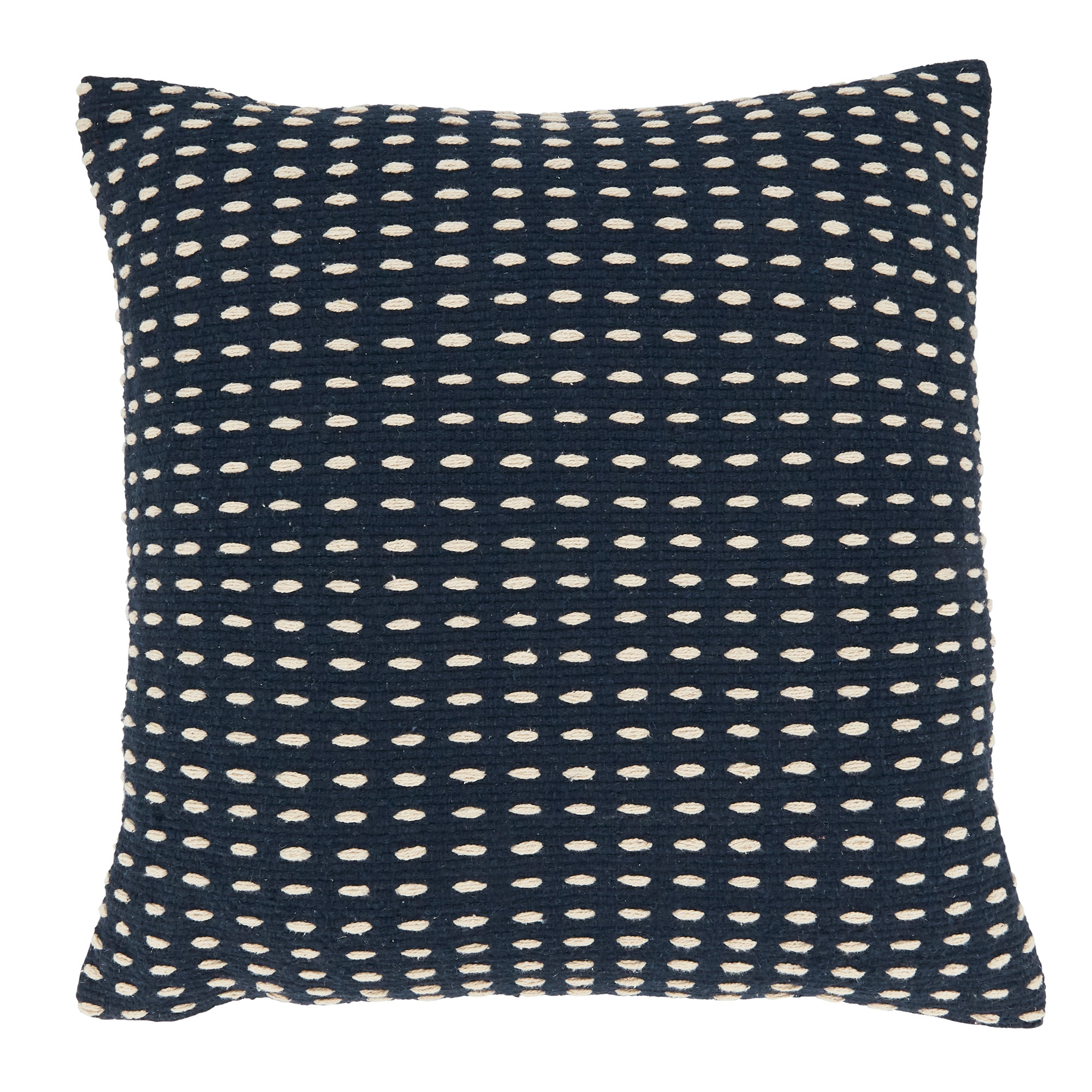 Elya Cotton Throw Pillow, Navy Blue, Pillow Cover Only - No Insert