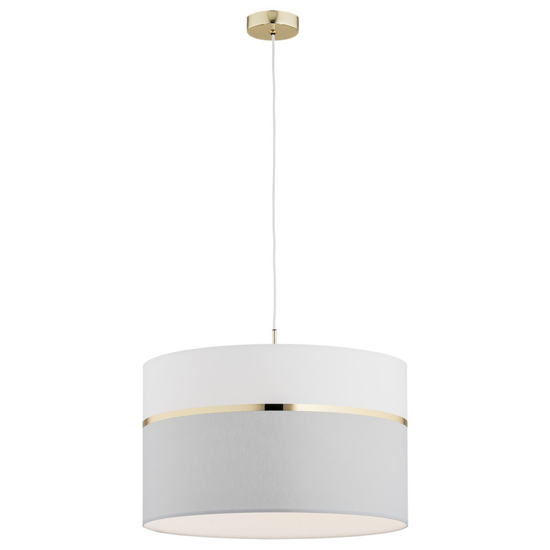 Emmeke 1 - Light White/Silver Single Pendant, 112cm H x 48cm W x 48cm D