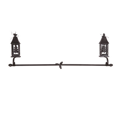 The Holiday Aisle® Metal 44.25 in. Gray Christmas Lantern Stocking Holder