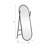 Sagebrook Home's Elegant 23X60 Black Rounded Standing Mirror - Durable Iron, Glass, And MDF Design