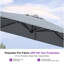 Parasol incurvé rectangulaire ajustable avec base Bennit-841176628