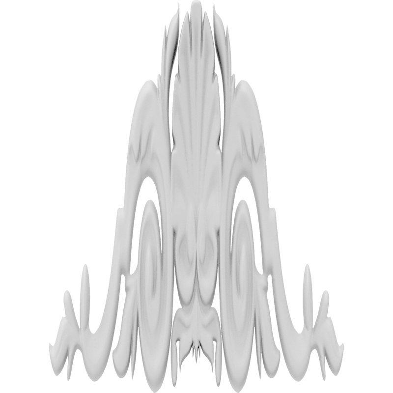 Applique rosette Lyman, H 8 po x l 6 po x P 0,63 po