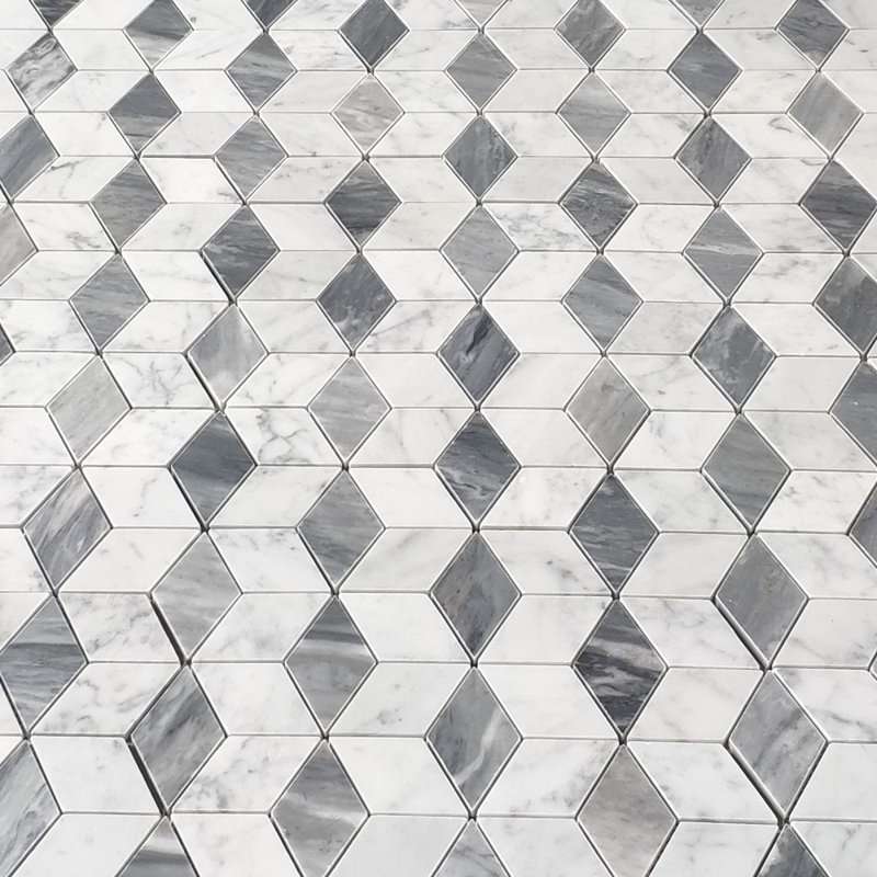 10" x 11" Marble Grid Mosaic Wall & Floor Tile