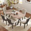 Ensemble de salle à manger rectangulaire avec chaise capitonnée-1597908665-1597908657