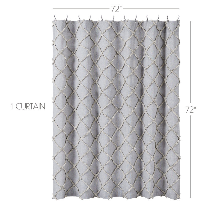 Strathmere Cotton Geometric Shower Curtain