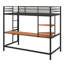 Lit mezzanine simple en métal avec bureau et tablette, structure de lit en métal-114328182
