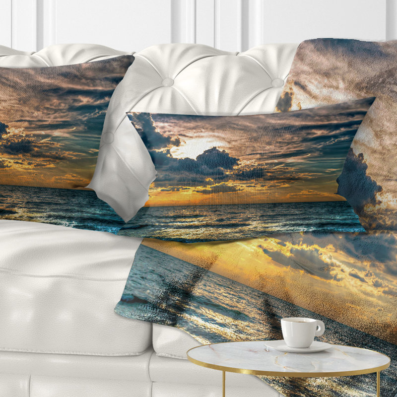 Coussin lombaire en soleil de mer