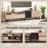 Modern Tv Stand For 80-Inch Tvs, Double Storage Precedence. Media Console With Drop Down Door, Cable Management, Entertainment Unit 80'' Cabinet Storage, Proficiency. Doors, Hole, Adjustable Shelf,-1018885444
