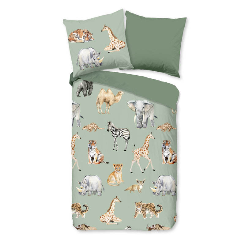 Cotton Abstract Duvet Cover with Pillowcases