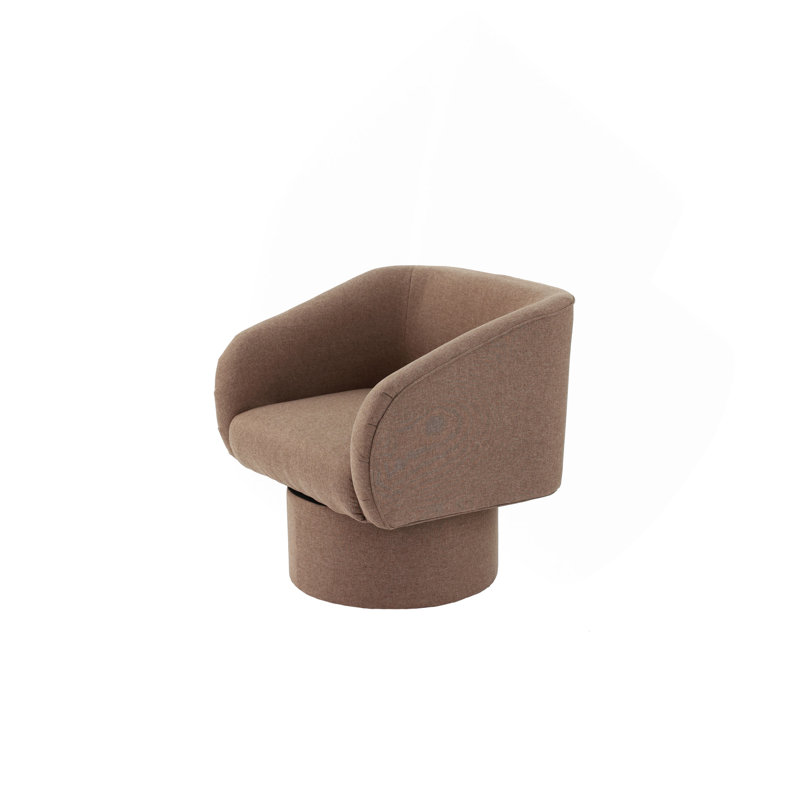 Fauteuil d'appoint rembourré 1 pièce, Café clair