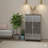 Elegant Decorative Storage Cabinet With Full-Length Mirror And Silver Edging, Double-Door Mirrored Shoe Storage Unit For Entryways, Glass Construction With Brown Finish Frame