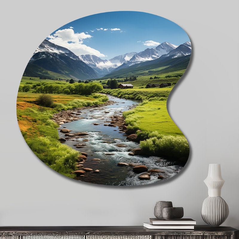 Cauley - Colorado, art mural asymétrique en forme de goutte, H 27 po x l 27 po