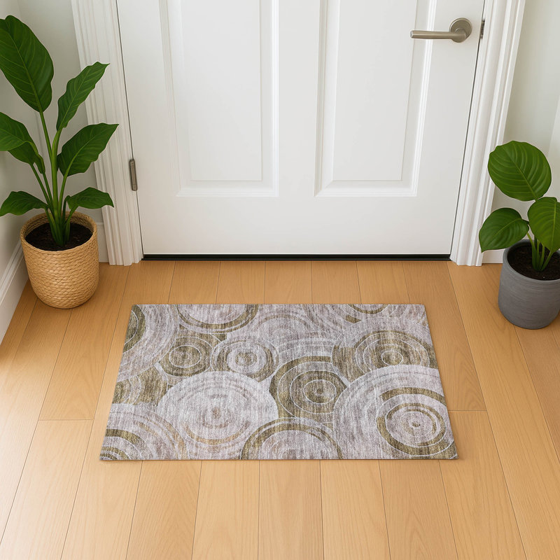 Premium Machine Washable Lubbers AMF1750 Geometric Rug, Rectangle 1'8" x 2'6"
